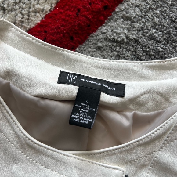 INC International Concepts Colorblock Faux Leather Jacket - Picture 3 of 5